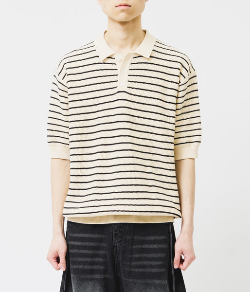 【HI FI FNK】Seli Striped Collar Knit HI FI FNK(ハイファイファンク) - セリボーダー襟付きニット