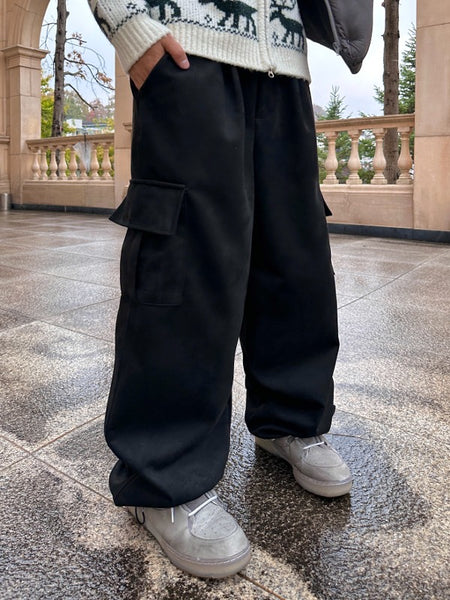 【DISCERNMENT】Fluffy Suede Cargo Pants DISCERNMENT (ディーサーメント) - フラフィースエードカーゴ