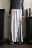 Color matching terry long skirt