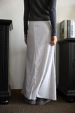 Color matching terry long skirt