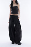 Aegis pin-tuck nylon balloon wide pants