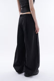Aegis pin-tuck nylon balloon wide pants