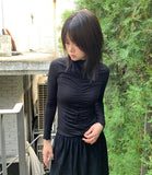 SHIRRING LONG SLEEVE