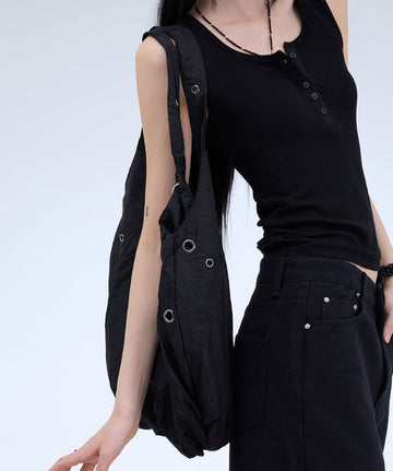 Cornert Eyelet Big Shoulder Bag