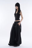 Aegis pin-tuck nylon balloon wide pants