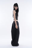 Aegis pin-tuck nylon balloon wide pants
