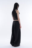 Aegis pin-tuck nylon balloon wide pants