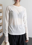 SEE-THROUGH HALF LONG SLEEVE