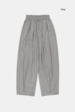 Aegis pin-tuck nylon balloon wide pants