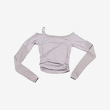 Ale Unbalanced Shirring T-Shirt