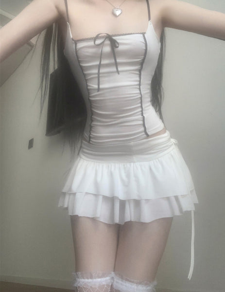 【suzen】named strap frill skirt suzen(スゼン) - ネームドストラップフリルスカート / named
