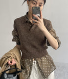 Alpaca Collar Half Knit