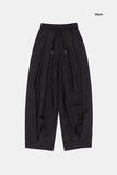 Aegis pin-tuck nylon balloon wide pants