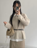 Aba Leather H-Line Skirt
