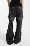 DAMAGE BLACK DENIM PANTS