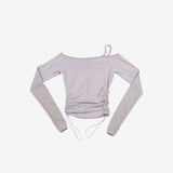 Ale Unbalanced Shirring T-Shirt