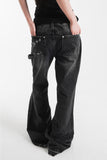 DAMAGE BLACK DENIM PANTS