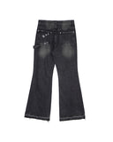 DAMAGE BLACK DENIM PANTS
