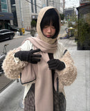 HOOD WOOL BUTTON SCARF