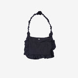 Leah Canvas Frill Shoulder Bag