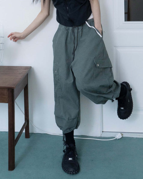 【WOOHWA】WASHING POCKET PT WOOHWA (ウーファ) - ウォッシュ加工ポケットパンツ / WASHING