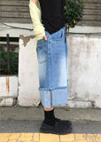 DOUBLE HEM BERMUDA DENIM