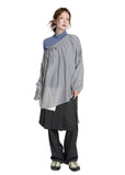 RIBBON SHIRRING BLOUSE
