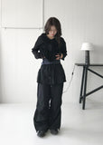 RIBBON SHEER HOODIE
