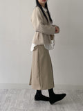 Aba Leather H-Line Skirt