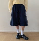 Holg Lace Track Banding Bermuda Pants