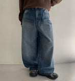 Gyodu Washing Denim Wide Pants