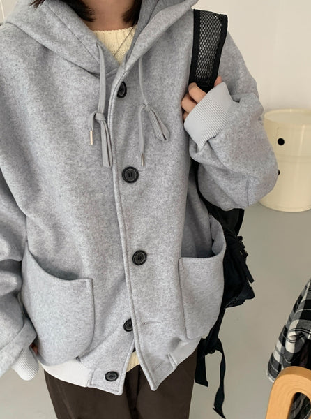 【BAON】[unisex] Smurfy wool hooded jacket BAON (バオン) - [男女兼用]スマフィーウールフードジャケット