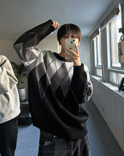 【COSYHARU】Ramiel Argyle Knitwear 0001_140b5e15-e190-4d6f-921f-