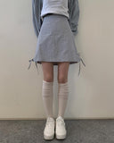 Heard nylon strap mini skirt