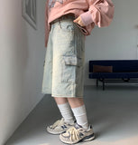 Hayu Cargo Denim Bermuda Pants