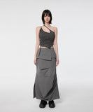 Drape Layered Maxi Skirt