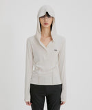 Button Up Lace Hoodie