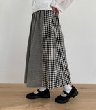 Erin Check Banding Long Skirt