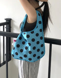 Inti Blue Big Dot Shoulder Bag
