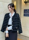 Erina Stripe Knit Jacket Cardigan