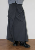 FLOWING DART DRAPE SKIRT