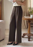 Cento Two-Pin Tuck Wide Straight Slacks