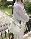 Natsu Motor Leather Buckle Belt Shoulder Bag