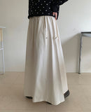 Zumi Snap Button Banding Long Skirt