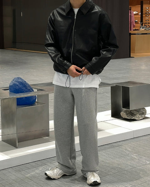 【MODERNIF】Constan String Leather Jacket modernif (モダンイフ) - コンスタンストリングレザージャケット