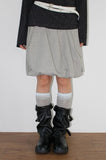 (WOOL) VOLUME TUCK SKIRT