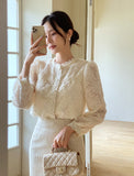 Loa Lace Flower Surgical Blouse