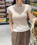 Aluah Half Neck Pleated T-Blouse