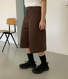 Haen Color Matching Bermuda Cotton Pants