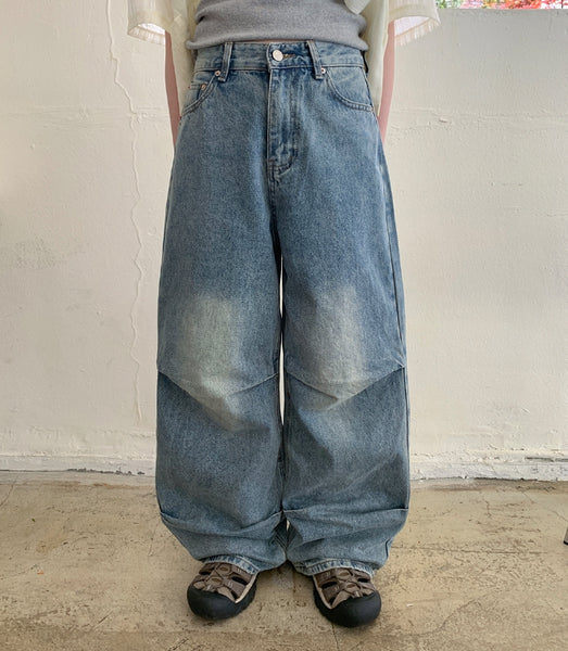 【BAON】Deanb parachute wide denim pants BAON】Deanb parachute wide denim pants (BAON/デニム